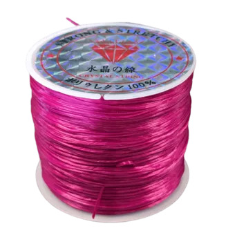 Flat elastic thread Fuchsia 50m