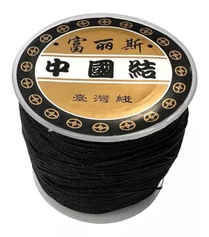 Black Polyester Cord Thread 0.8mm 100 meters