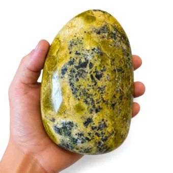 Polished green opal block, 1.300kg