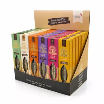 Ecocert Herbio Smudge Incense Display Stand, 36 pcs