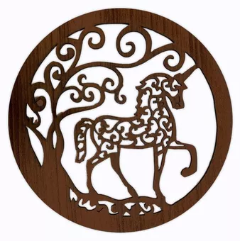 18cm Unicorn Wooden Magnetic Sign for HMD999