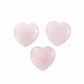 Rose Quartz Heart A 30mm x 3