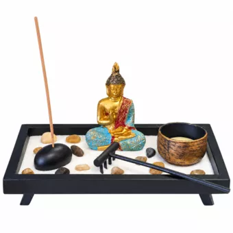 Zen Garden with Buddha, Incense and Candle 20.5 cm