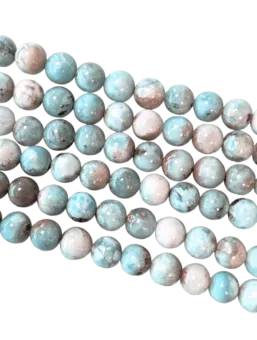 Larimar A round beads 7-8mm on 40cm thread