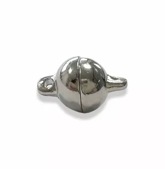 Silver Metal Magnetic Ball Clasp 8mm x20
