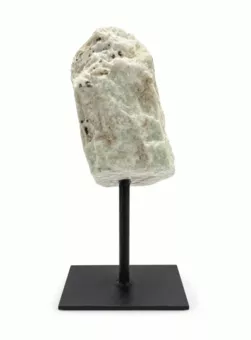 Raw Amazonite A on Black Metal Stand 17-20 cm 500-700 g