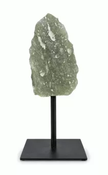 Raw Green Aventurine on Black Metal Stand 17-20 cm 500-700 g