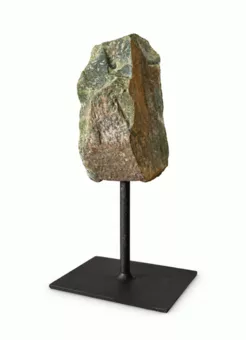 Raw Selenite A on Black Metal Stand 17-20 cm 500-800 g