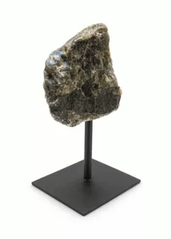 Raw Labradorite A on Black Metal Stand 17-20 cm 500-700 g