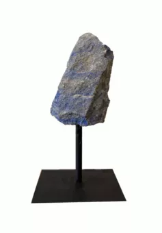 Raw Lapis Lazuli A on Black Metal Stand 17-20 cm 500-800 g