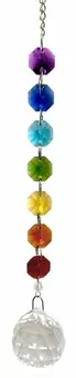Mobile Crystal Ball 7 chakras 15cm