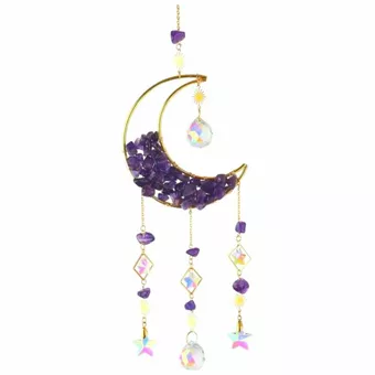 Amethyst Moon and Sun Catcher Mobile