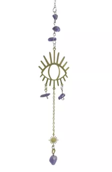 Mobile Suncatcher Against the Evil Eye Amethyst Gold 40cm