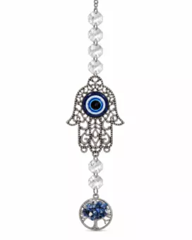 Lapis Lazuli Hand of Fatma and Tree of Life Sun Catcher