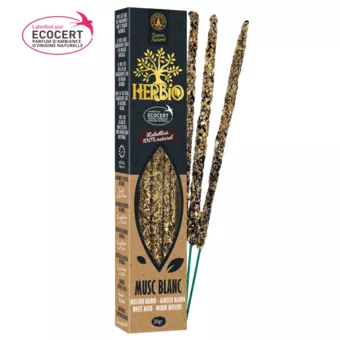 Herbio Ecocert Smudge Incense White Musk 20g