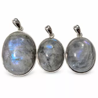 Silver 925 Labradorite AAA Pendant 3 pieces 16g