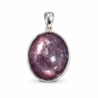 Silver 925 Pendant Lepidolite AAA 3.08 g.
