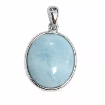 Sterling Silver 925 Pendant Larimar AA 1.74g