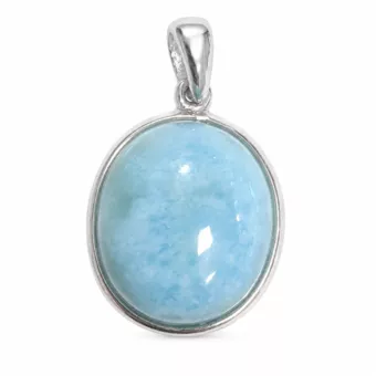Sterling Silver 925 Pendant Larimar AA 1.96g