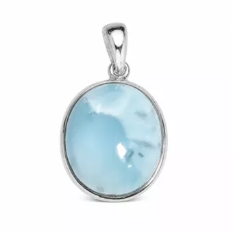 Sterling Silver 925 Pendant Larimar AA 2.08g