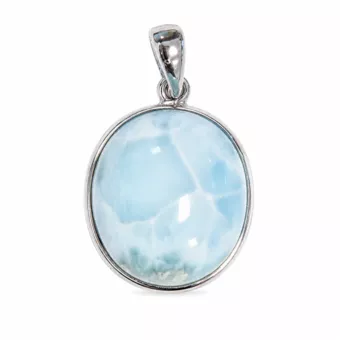 Sterling Silver 925 Pendant with AA Larimar 2.67g