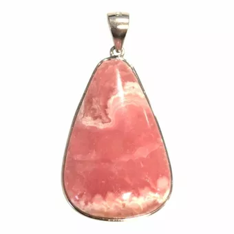 925 Sterling Silver Pendant with AAA Argentinian Rhodochrosite, 1 piece, 5.58g