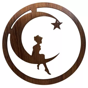 Magnetic Wooden Sign Moon Star 18cm for HMD999