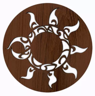 18cm Wooden Magnetic Sun Sign for HMD999