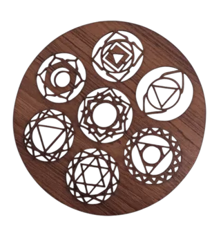 7 Chakras Magnetic Wooden Panel 18cm for HMD999
