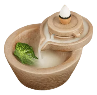 Backflow Incense Holder Ceramic Old Rice Mill 10cm