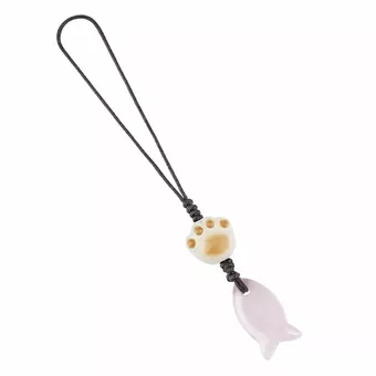 Rose Quartz Fish Bag Charms A x3