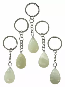 Chinese Jade A Drop Keyring 30mm x 5