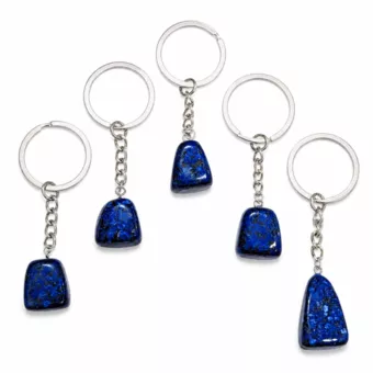 Novelty Keychains with Lapis Lazuli Effect, 30mm x5