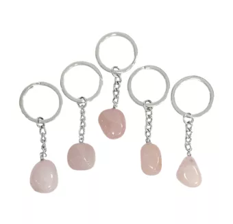 Rose Quartz Keychains 30mm x5