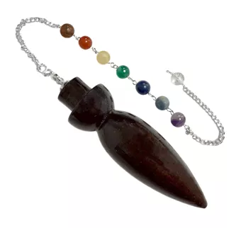 Egyptian Dowsing Pendulum 7 Chakras in Rosewood 7.5cm