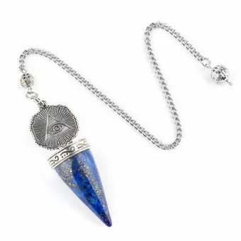 Silver-Plated Protective Eye A Lapis Lazuli Pendulum