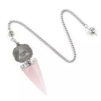 Pink Quartz A Clock with Silver Protective Eye