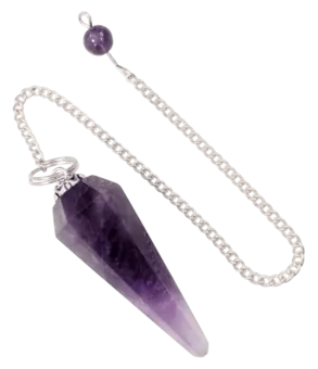 Amethyst conical pendulum 6 faces