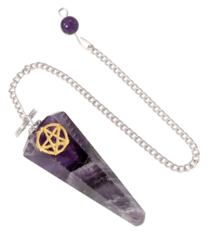 Conical Pentagramm Amethyst pendulum 6 faces