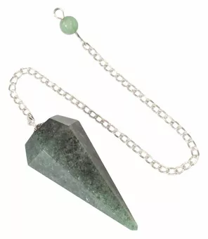 Conical pendulum in Green Aventurine 6 faces