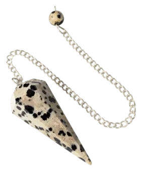 Dalmatian Jasper Pendulum Conical 6 Sides