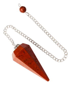 Conical pendulum in Red Jasper 6 faces