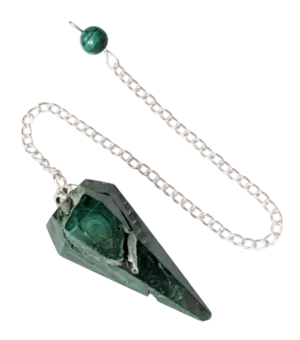 Malachite conical pendulum 6 faces