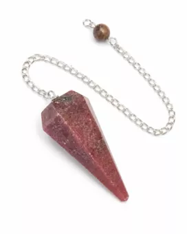 Rhodonite Conical Pendulum 6 Sides