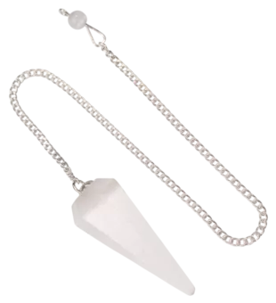 6-sided conical Selenite pendulum