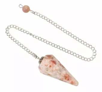 6-sided conical Sunstone pendulum