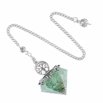 Orgonite Pendulum Tree of Life Green Aventurine 6 faces