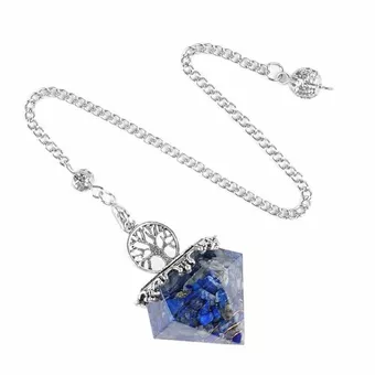 Orgonite Pendulum Tree of Life Lapis Lazuli 6 faces