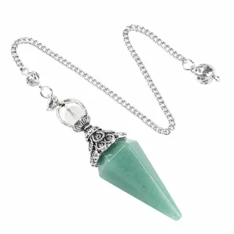 Green Aventurine Pendulum 6 faces & Metal