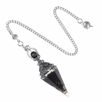 Black Obsidian Orgonite Pendulum 6 faces